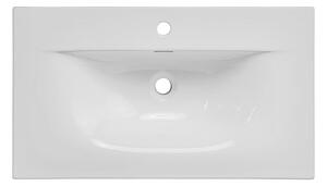 Biała ceramiczna umywalka meblowa - Priva 80 cm