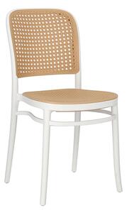 Boho krzesło plecione białe - Aparro