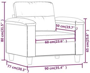 Fotel, kolor cappuccino, 60 cm, obity sztucznÄ skÃ³rÄ