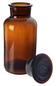 Pojemnik na żywność szklany brązowy z korkiem szeroką szyjką 500 ML