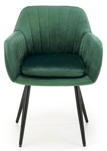 Zielone tapicerowane krzesło pikowane - Mides