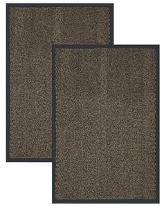 Wycieraczka pod drzwi Bruno 60x90 cm brązowy zestaw 2 szt
