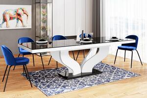 Czarno-biały prostokątny duży stół do jadalni - Tutto 3X