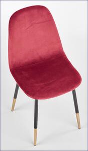 Bordowe tapicerowane krzesło glamour - Oslo