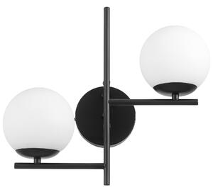 LAMPA ŚCIENNA KINKIET NOWOCZESNY CZARNY LEDO W2
