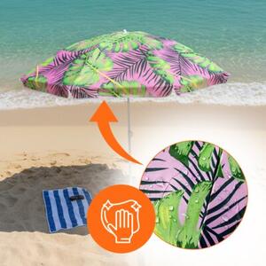 Parasol plażowy VELACO KORAL-1C Różowo-zielony