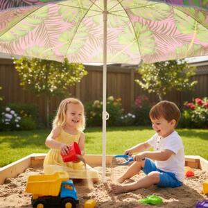 Parasol plażowy VELACO KORAL-1C Różowo-zielony