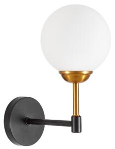 NOWOCZESNA LAMPA ŚCIENNA KINKIET CZARNO-ZŁOTY ALDONO