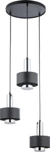 Sigma Żyrandol na lince RIF LUX 3xGX53/12W/230V śr. 38 cm czarny/chrom błyszczący SI0363