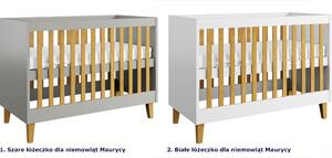 Szare łóżeczko niemowlęce - Maurycy 6X