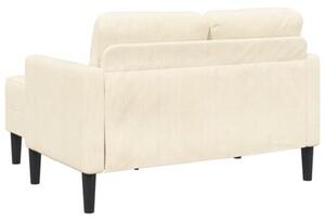 Sofa 2-osobowa z leÅ¼ankÄ w ksztaÅcie litery l, kremowa, 125 cm