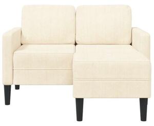 Sofa 2-osobowa z leÅ¼ankÄ w ksztaÅcie litery l, kremowa, 125 cm
