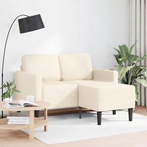 Sofa 2-osobowa z leÅ¼ankÄ w ksztaÅcie litery l, kremowa, 125 cm