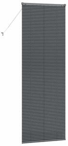 Nowoczesne żaluzje weneckie ciemnoszare z aluminium 220 x 75 cm