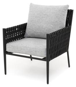 Meble ogrodowe tarasowe balkon nowoczesne aluminium 2 fotele stolik BELIZE