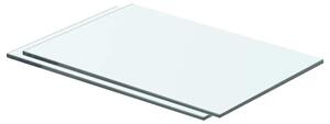Półki, 2 szt., panel z przezroczystego szkła, 40 x 20 cm