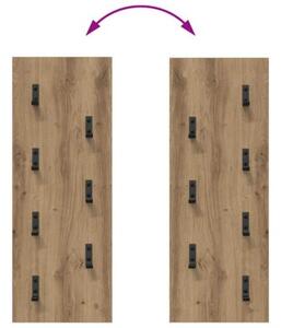 Wiszący wieszak na płaszcze z drewna inżynieryjnego w kolorze dąb rzemieślniczy