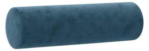 Sofa 2-osobowa z poduszkami, niebieska, 140 cm, aksamit