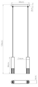 Biała dwupunktowa lampa tuba E6-D81