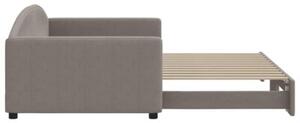 Sofa rozsuwana, kolor taupe, 100x200 cm, tkanina