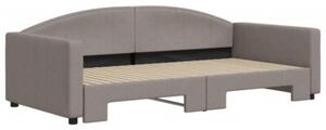 Sofa rozsuwana, kolor taupe, 100x200 cm, tkanina