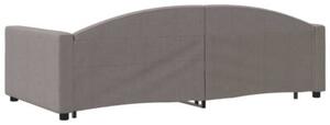 Sofa rozsuwana, kolor taupe, 100x200 cm, tkanina
