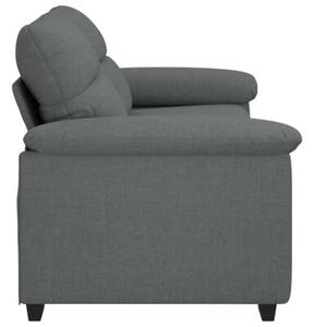 Sofa 2-osobowa, ciemnoszara, 180x81x84 cm, tapicerowana tkaninÄ
