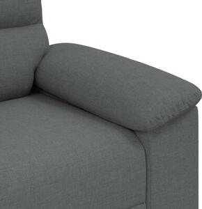 Sofa 2-osobowa, ciemnoszara, 180x81x84 cm, tapicerowana tkaninÄ