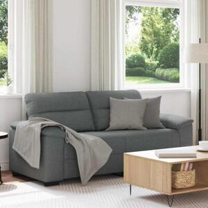 Sofa 2-osobowa, ciemnoszara, 180x81x84 cm, tapicerowana tkaninÄ