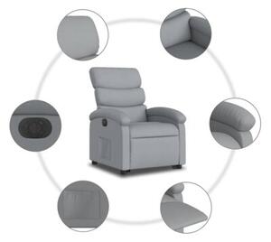 Podnoszony fotel masujÄ cy, elektryczny, rozkÅadany, jasnoszary