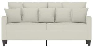 Sofa 2-osobowa, kremowy, 140 cm, tapicerowana aksamitem