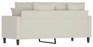 Sofa 2-osobowa, kremowy, 140 cm, tapicerowana aksamitem