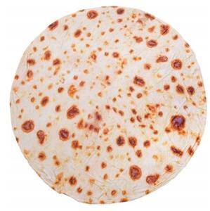 Miękki Koc Okrągły Tortilla Burrito Kocyk 190Cm Prezent Narzuta