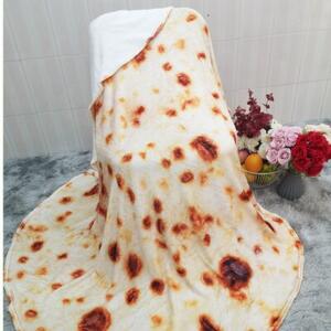 Miękki Koc Okrągły Tortilla Burrito Kocyk 190Cm Prezent Narzuta