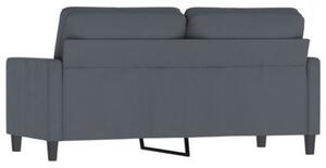 Sofa 2-osobowa, ciemnoszary, 140 cm, tapicerowana aksamitem