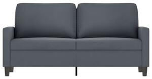 Sofa 2-osobowa, ciemnoszary, 140 cm, tapicerowana aksamitem