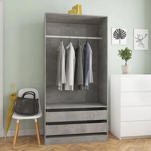 Minimalistyczna szafa bez drzwiczek beton H6-T05