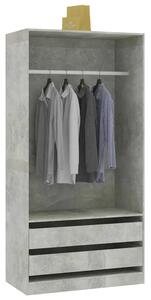 Minimalistyczna szafa bez drzwiczek beton H6-T05