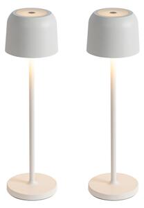 Zewnetrzna Set van 2 tafellampen mushroom off white incl. laadstation - Raika Oswietlenie zewnetrzne