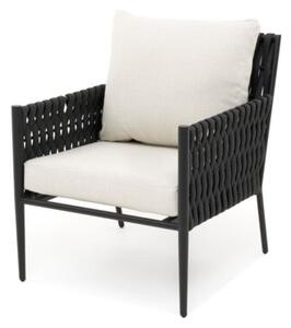 Meble ogrodowe tarasowe balkon nowoczesne aluminium 2 fotele stolik BELIZE
