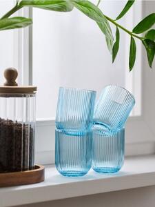 Sinsay - Ryflowane szklanki 4 pack - niebieski