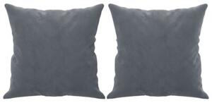 Sofa 2-osobowa z poduszkami, ciemnoszara, 120 cm, aksamit