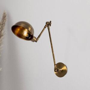 Kinkiet Opviq, możliwość ściemniania, brązowy / mosiężny, salon / jadalnia, metal, industrialny