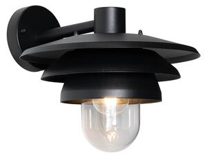 Zewnetrzna Designerska lampa ścienna zewnętrzna czarna IP44 - Morty Oswietlenie zewnetrzne