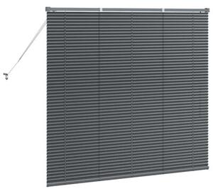Nowoczesne żaluzje weneckie ciemnoszare 130 x 140 cm z aluminium