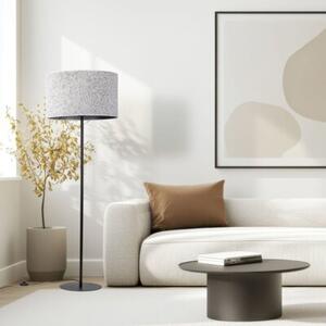 Lampa podłogowa glamour TK Lighting VELLUM Black 16166 E27 150 cm z włącznikiem nożnym, do salonu i sypialni IP20