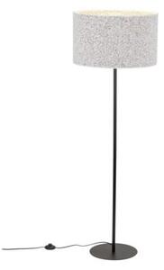 Lampa podłogowa glamour TK Lighting VELLUM Black 16166 E27 150 cm z włącznikiem nożnym, do salonu i sypialni IP20