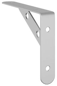 Wsporniki do półek, 4 szt., 15x2,5x11,5 cm, srebrna stal