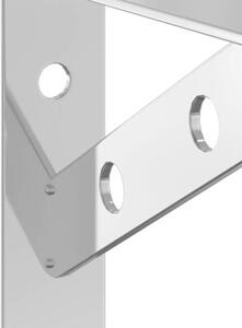 Wsporniki do półek, 4 szt., 15x2,5x11,5 cm, srebrna stal