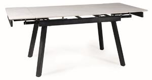Stół rozkładany JOHN 120(180)x85 biały/czarny mat
